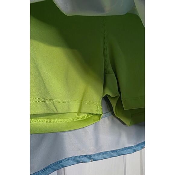 Ladies BIRDIES AND BOWS Blue & Lime Green Golf Tennis‎ Knit Skort size M - Picture 2 of 6